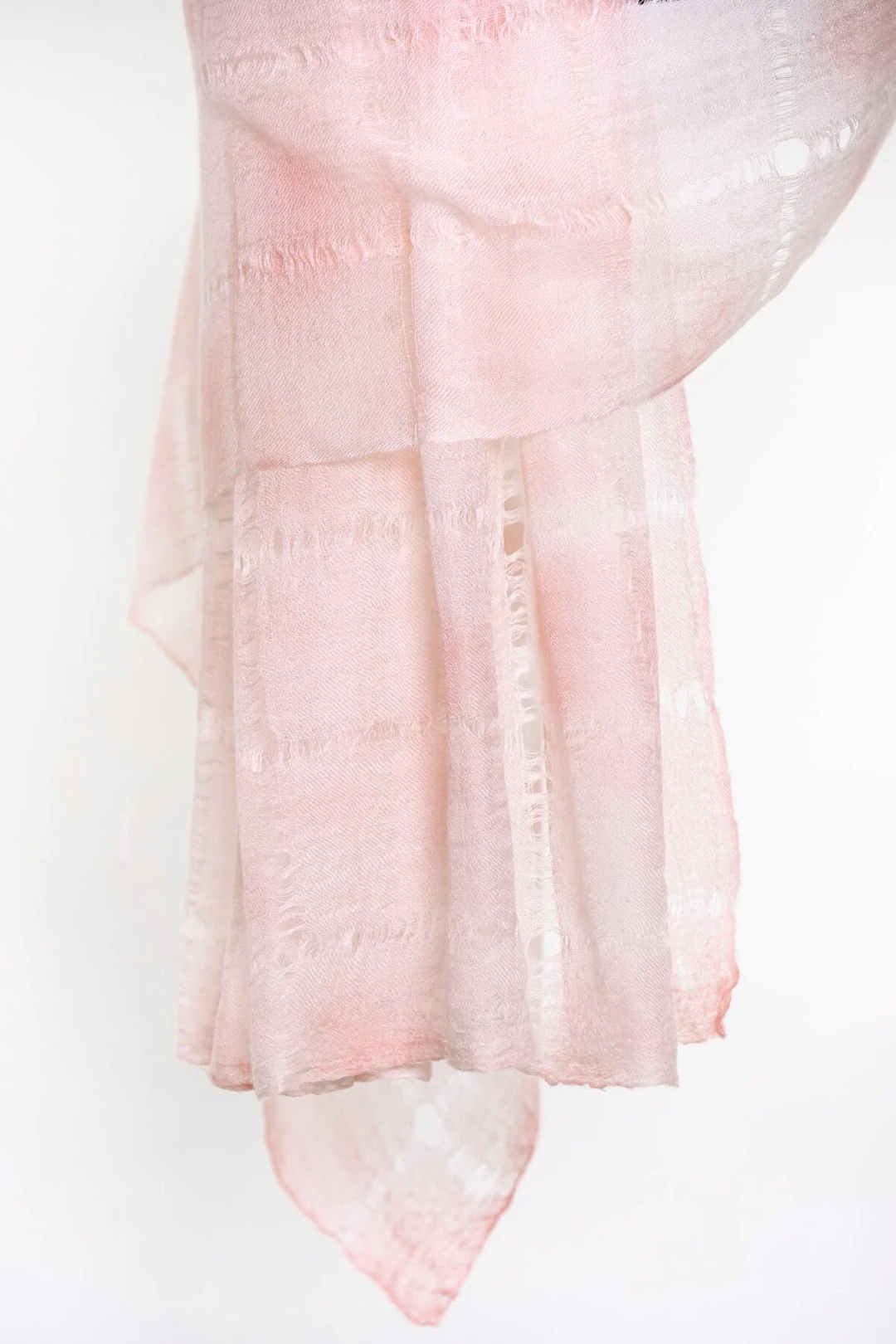 Web Felted Baby Cashmere Shawl - Baby Pink
