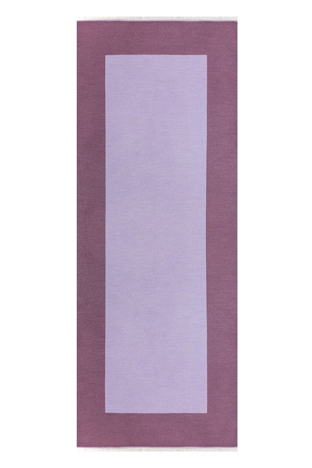 Reversible Mo-shmere Double Rectangle Shawl - Purple Grape