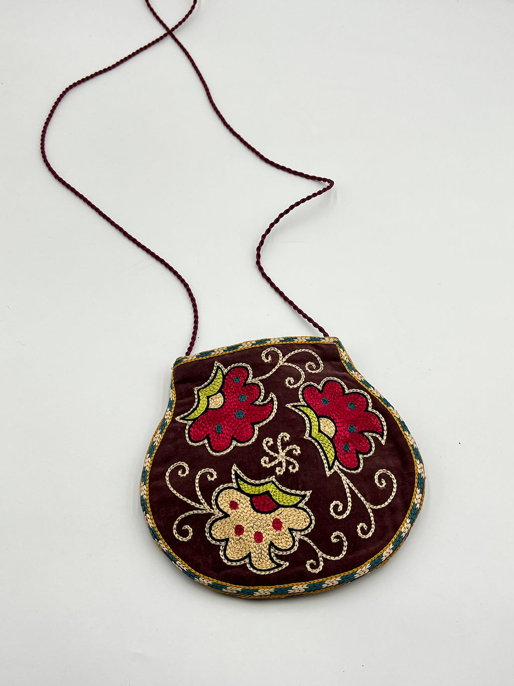 Embroidered Side Pouch Cross Bag - Suzani Design 7