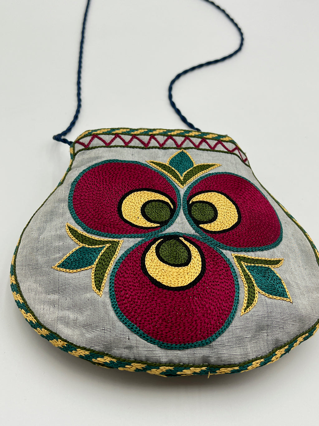 Embroidered Side Pouch Cross Bag - Suzani Design 5