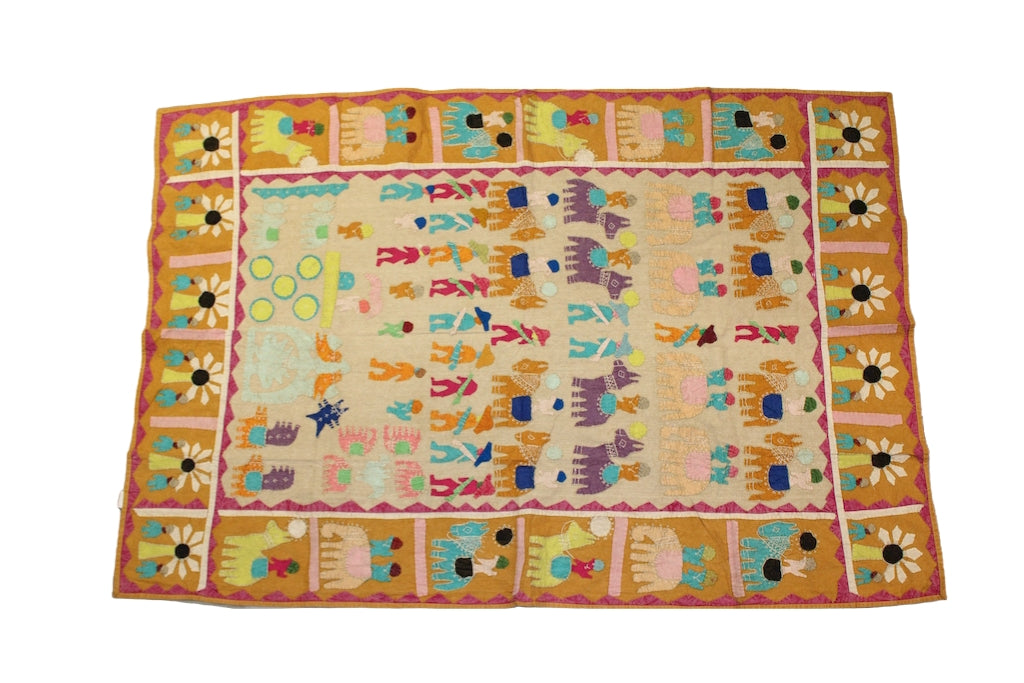 Cotton Patch Work Table Cloth (110 * 155) CM - Mawlana Cashmere & Silk
