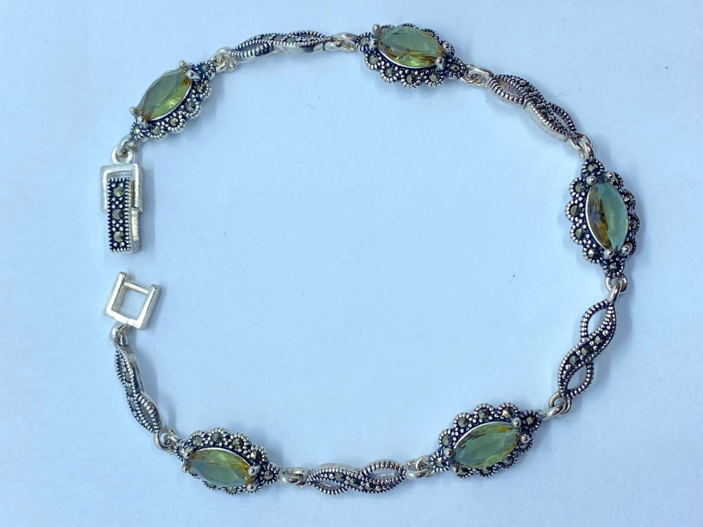 Zultanite Bracelet Sterling Silver With Marcasite