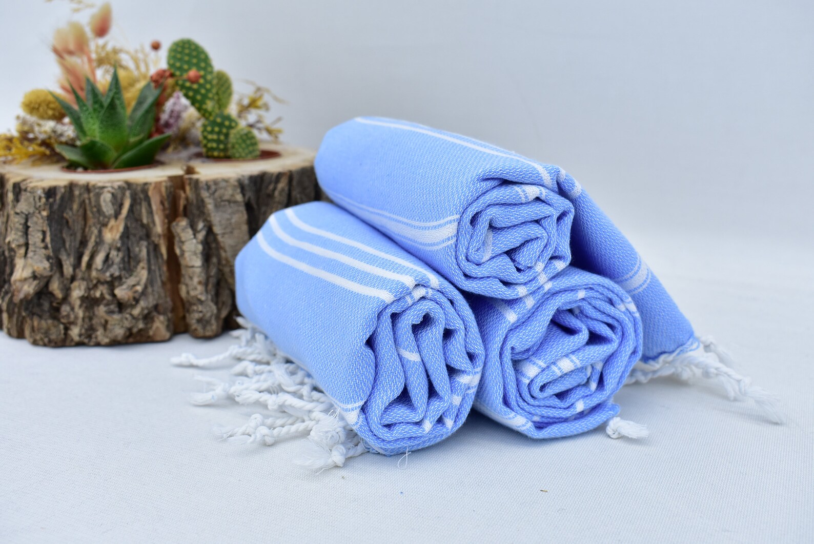 Kitchen Towel Organic Turkish Cotton Towel Blue - 100 CM X 60 CM