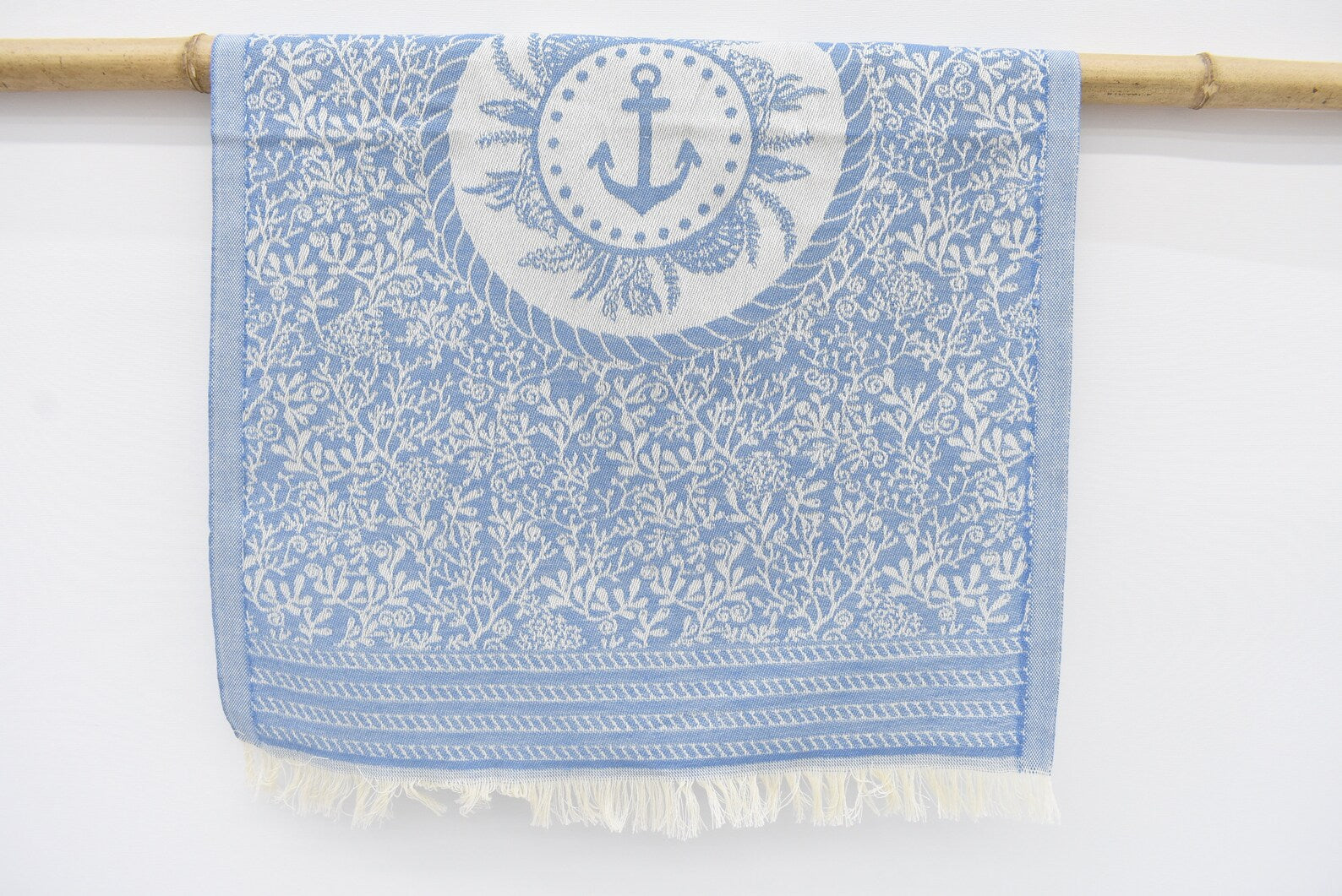 Hand Towel Organic Turkish Cotton Nautical Patterned Small Towel - 75 CM X 50 CM