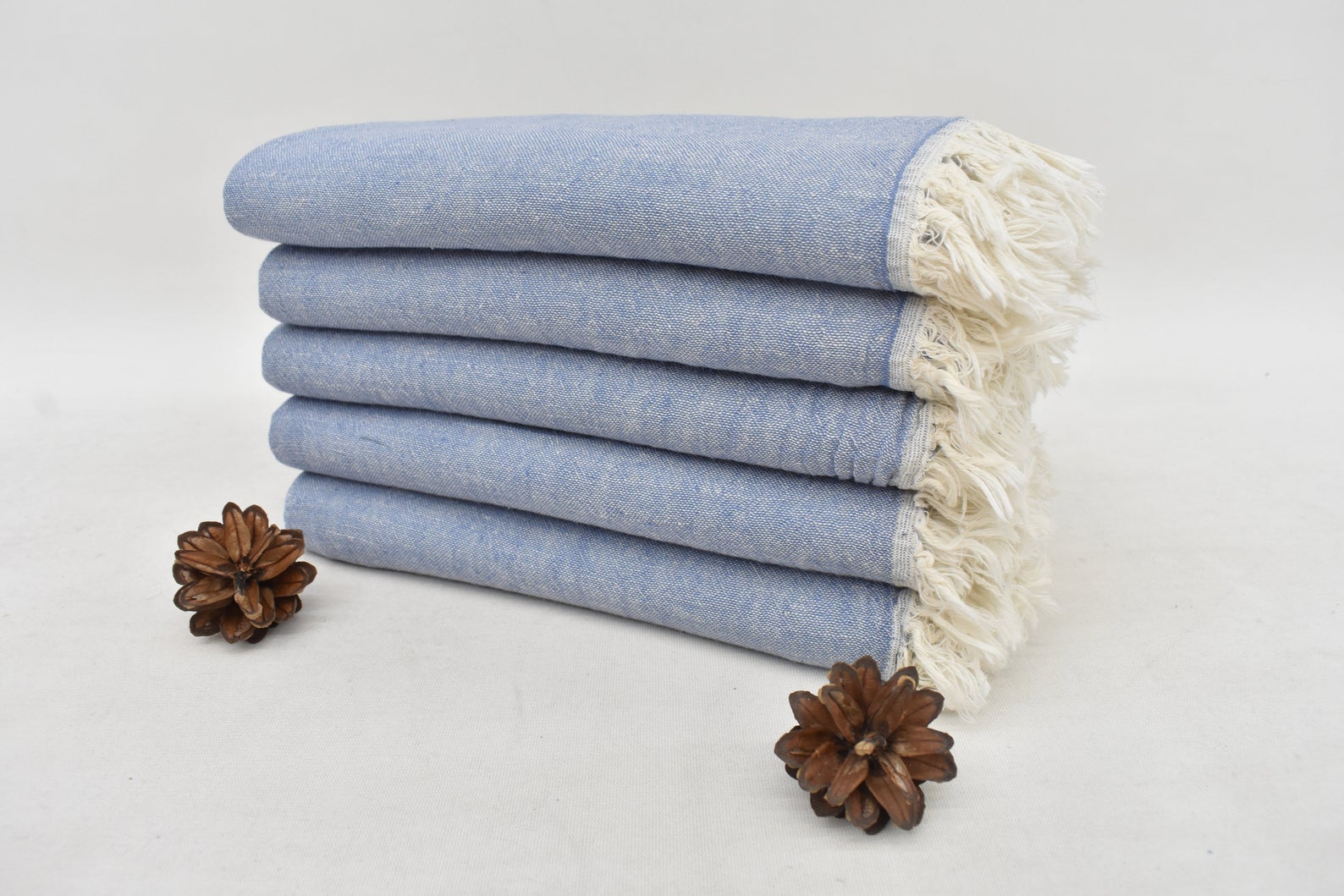 Dish Towel Organic Turkish Towel Mint Blue - 100 CM X 60 CM