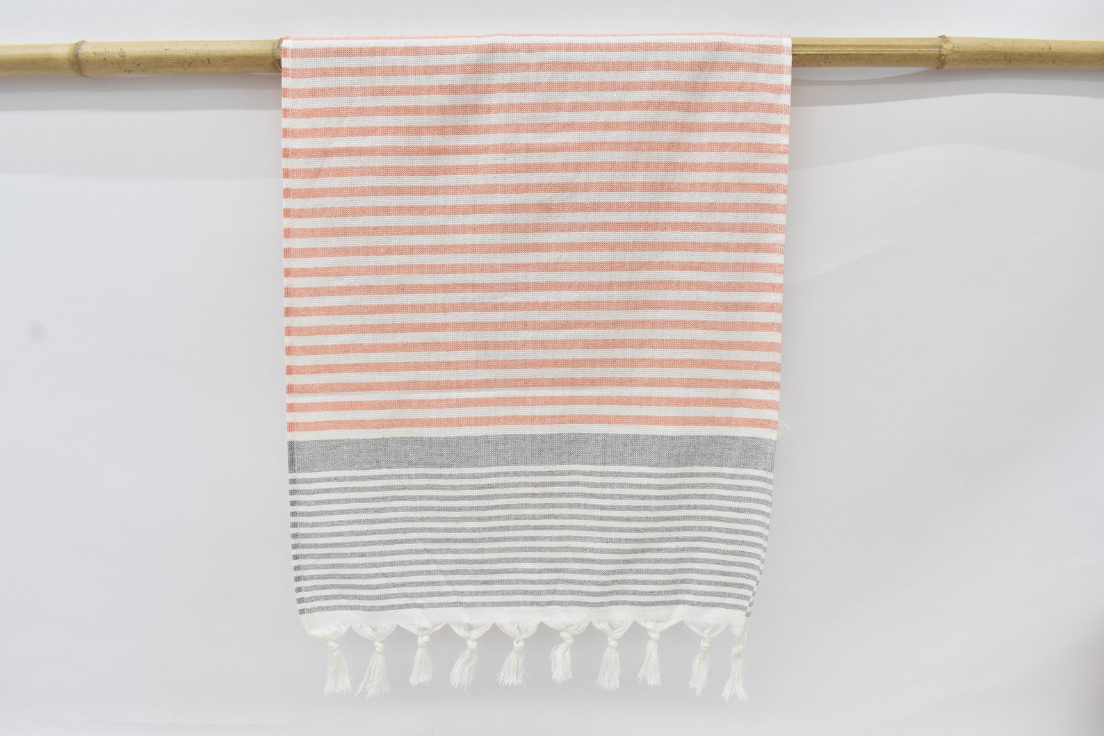 Salmon Gray Face Towel Organic Peshkir Turkish Towel - 90 CM X 45 CM
