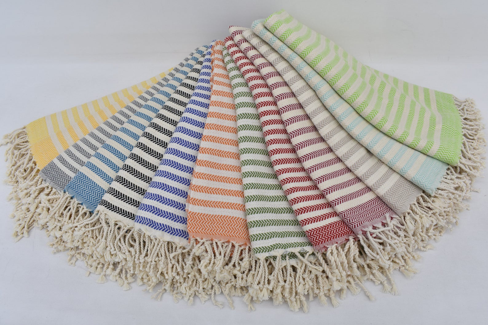 Handmade Chevron Towel Peshtemal Lines Organic Turkish Towel - 175 x 95 CM