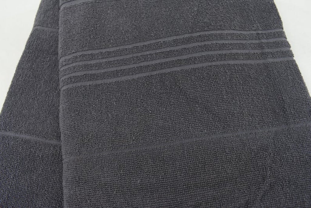 Handmade Gray Stonewashed Terry Towel Organic Turkish Towel - 180 CM X 90 CM
