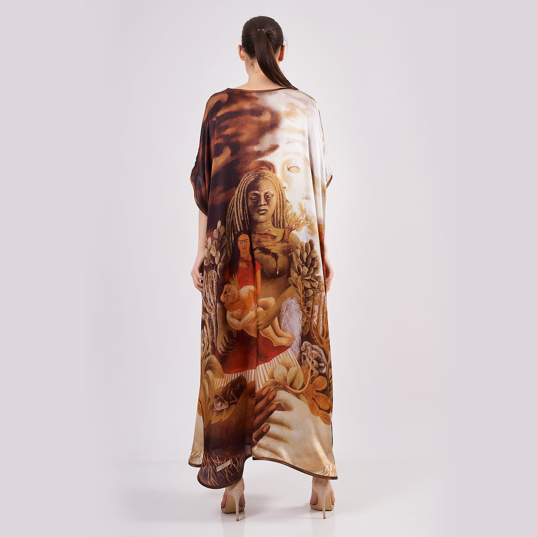 Long Mulberry Pure Silk Dress - Frida Divine Feminine